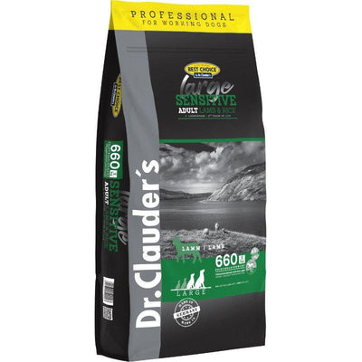 20kg Hundefoder til Store Racer | Sensitiv Lam & Ris | Dr.Clauder's