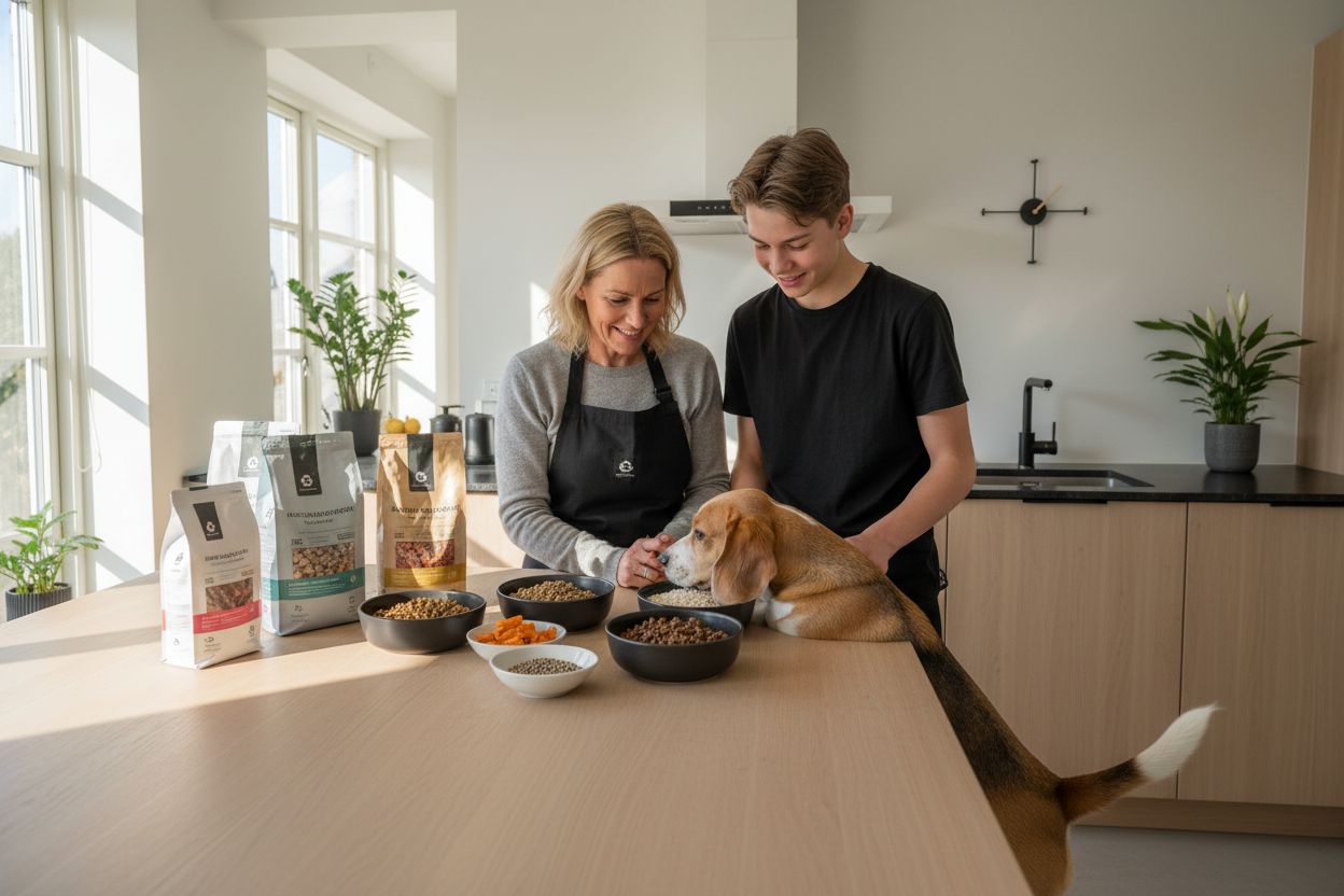 allergivenligt hundefoder, familie, hund