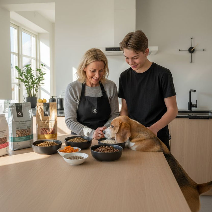 allergivenligt hundefoder, familie, hund