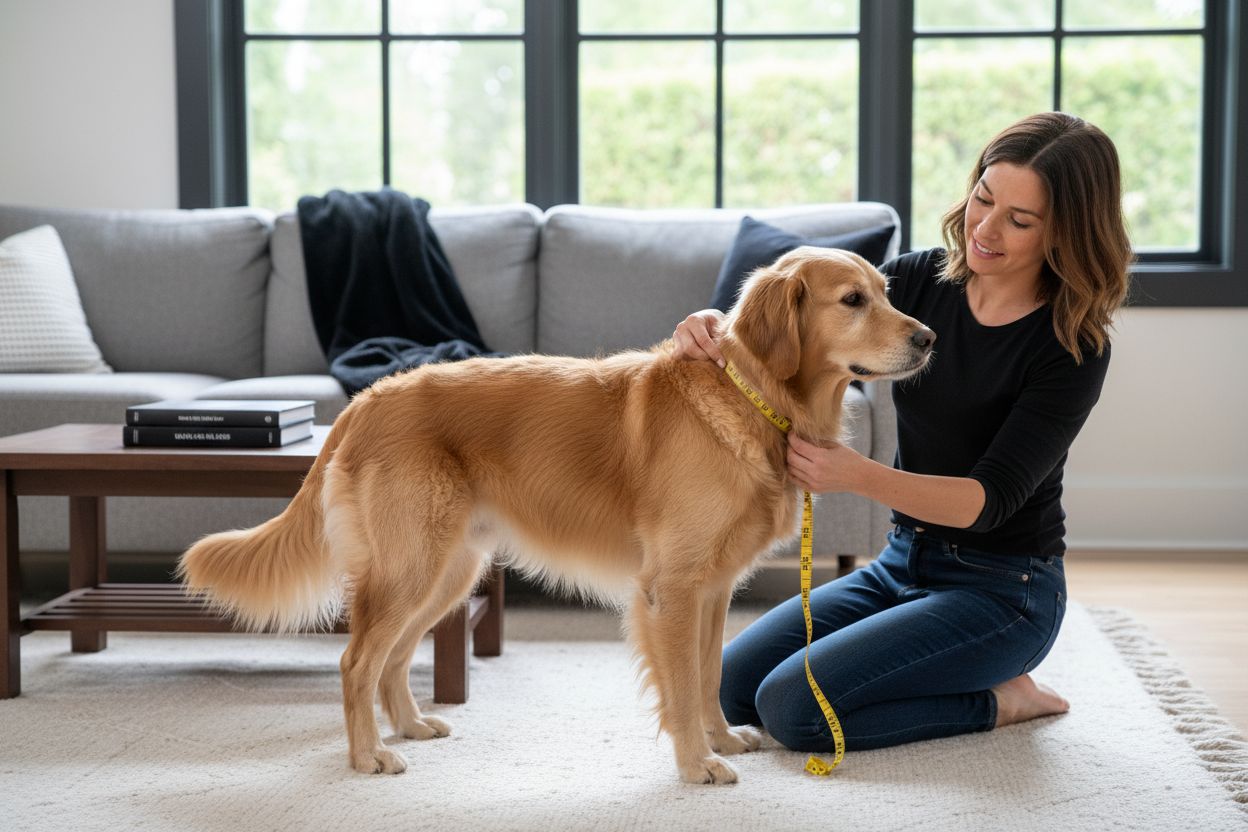 hundesele måling proces