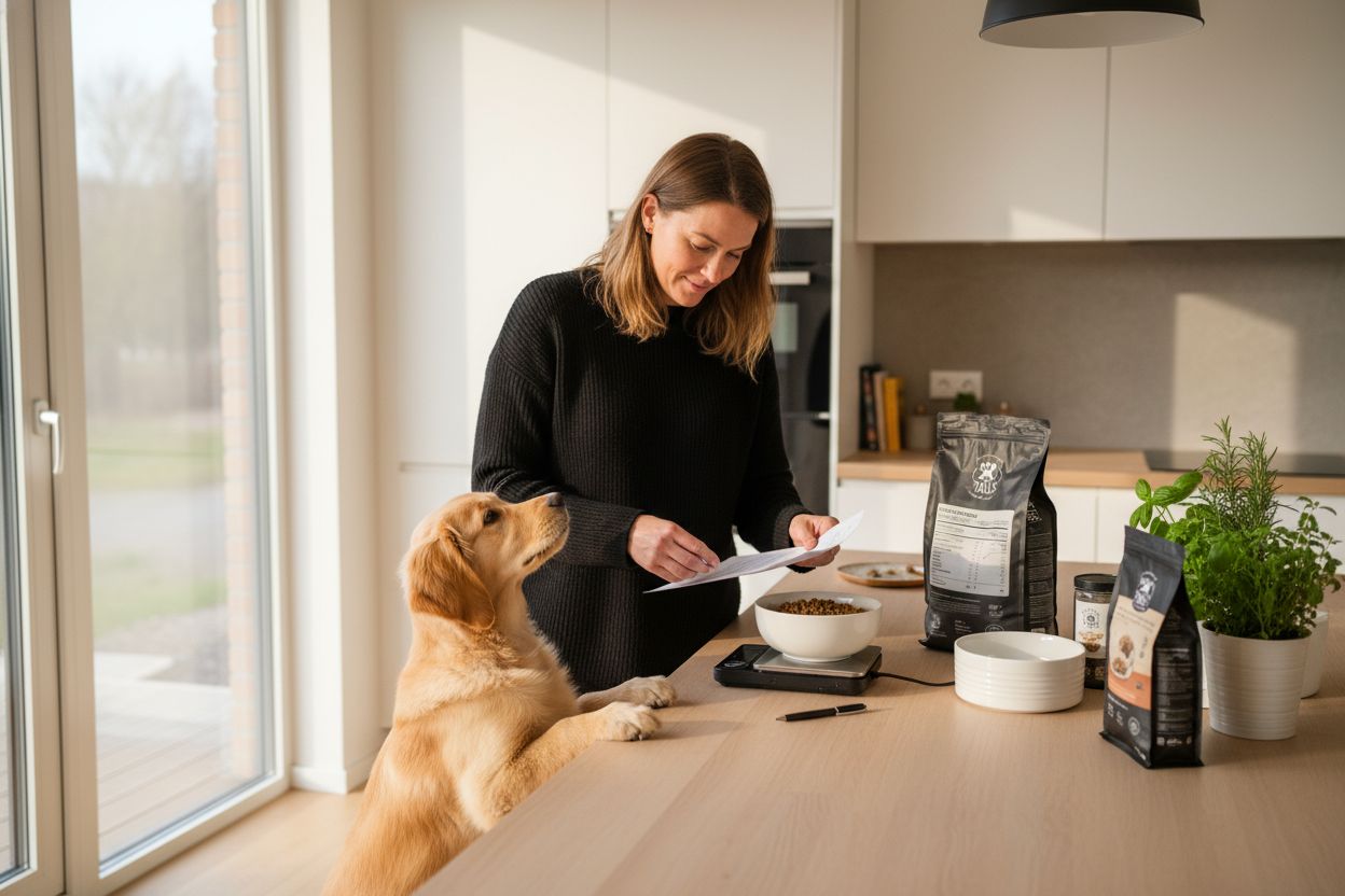 hvalpefoder vejning hjem