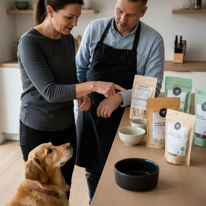 hundeejer vælger godbidder