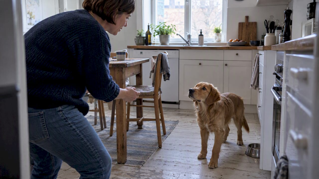 Hunden reagerer på sit korte kaldenavn