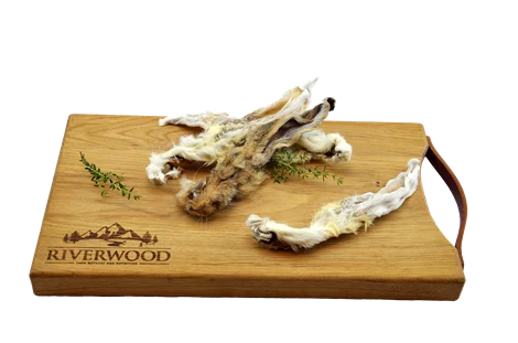 Kaninører med pels fra Riverwood er lækre tyggeben til hund produceret i Europa