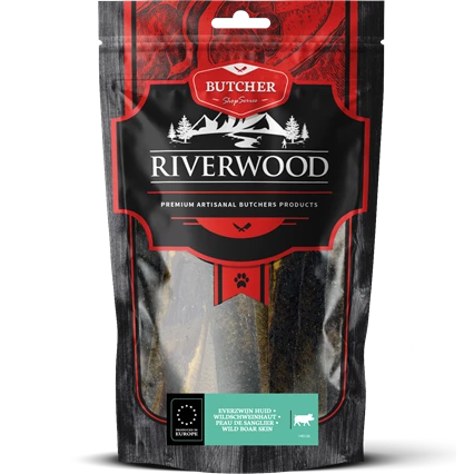 Tyggeben til hunde | Vildsvineskind | 200g | Riverwood Tyggeben