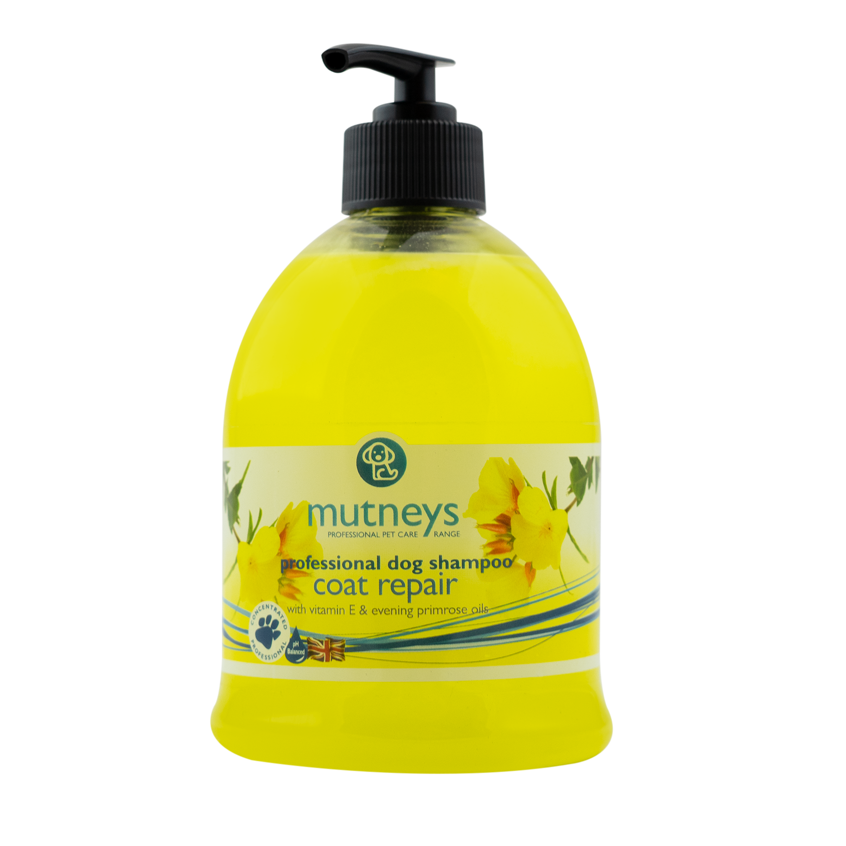 Mutneys Coat Repair Hundeshampoo effektivt til beskadiget hud og pels