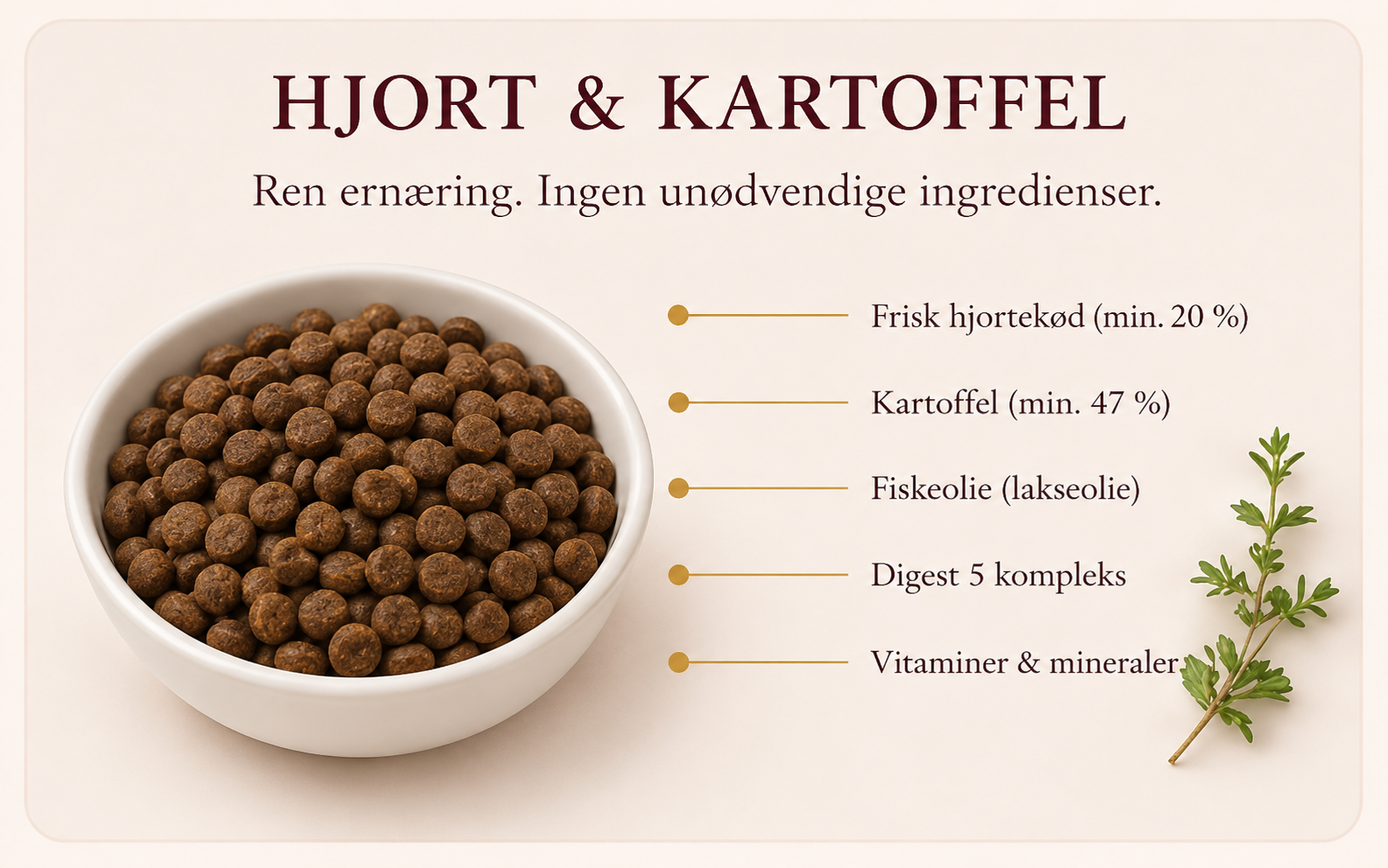 Hypoallergent Hundefoder med Hjort | Kornfri & Sensitiv | Dr. Clauder's