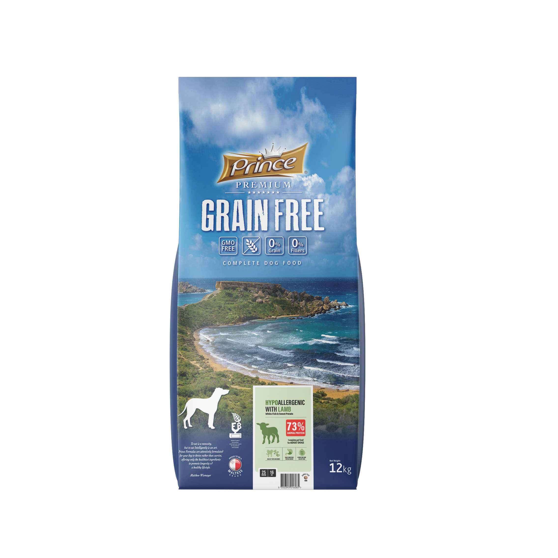 Kornfrit Hundefoder med Lam | Small Breed 12kg | Prince Grain Free Prairie