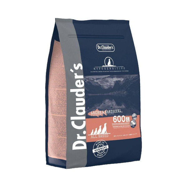3,5kg Laks & Kartofler | Kornfrit Hypoallergenic Hundefoder | Dr.Clauder's Tørfoder
