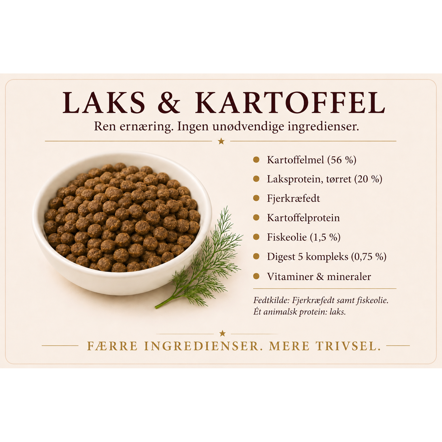11,5kg Laks & Kartofler | Kornfrit Hypoallergenic Hundefoder | Dr.Clauder's Tørfoder