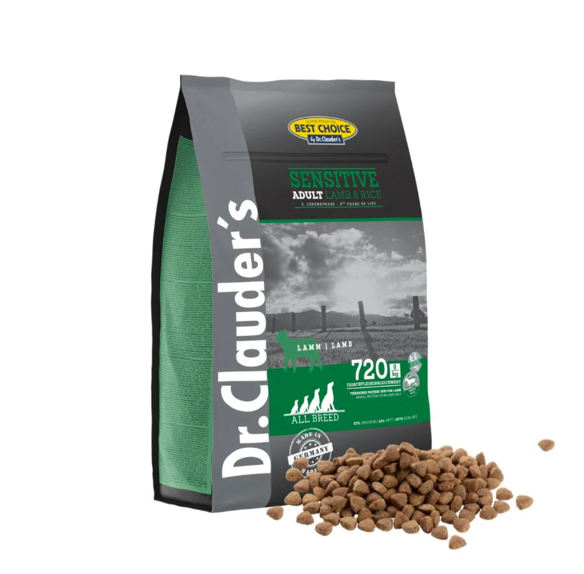 20kg Hundemad med Lam og Ris | Glutenfri Tørfoder fra Dr.Clauder's