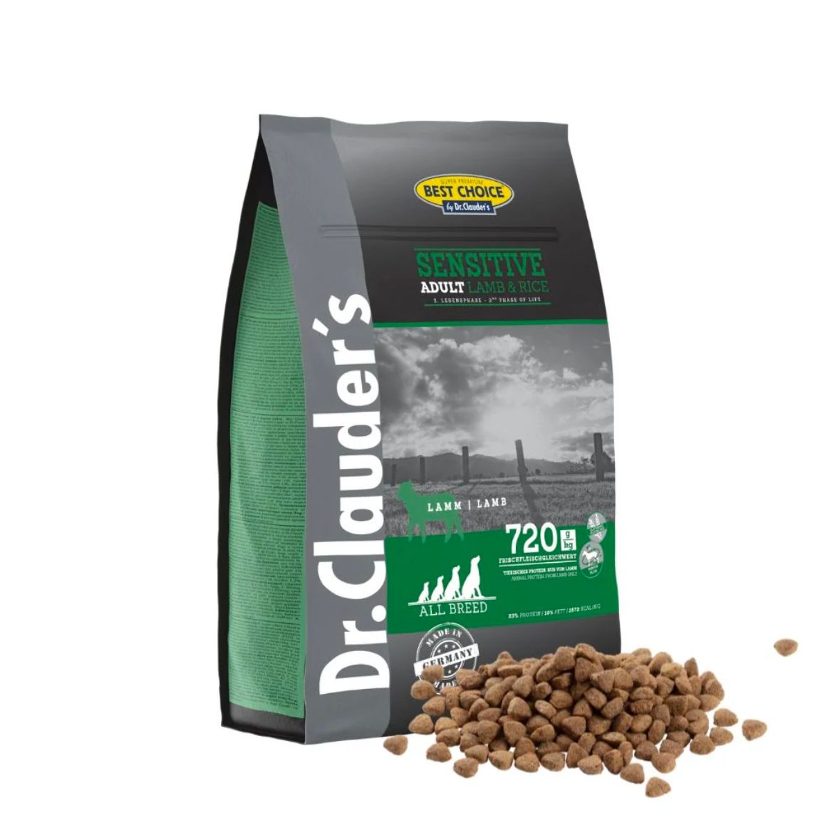 20kg Hundemad med Lam og Ris | Glutenfri Tørfoder fra Dr.Clauder's