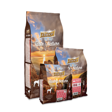 Kornfrit Hundefoder med Laks & Sød Kartoffel | All Breed 12kg | Prince Taste of Nature