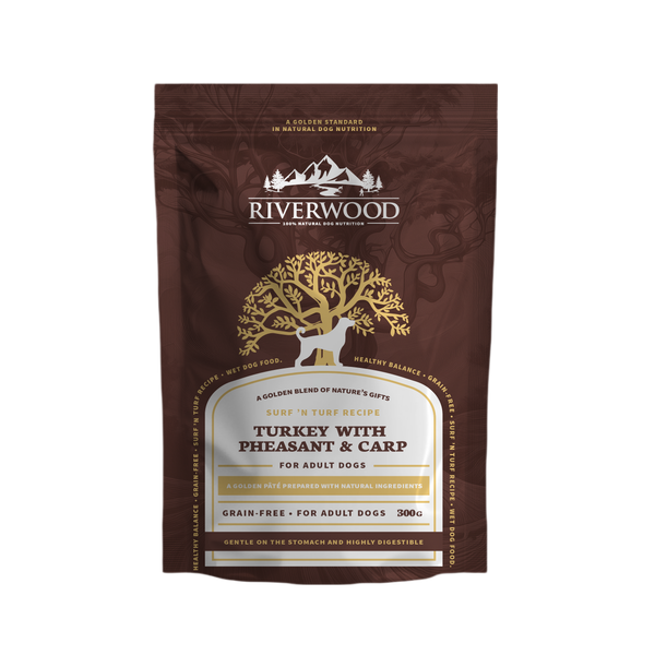 Riverwood vådfoder | Surf 'n Turf Kalkun med Fasan & Karpe | 300 g