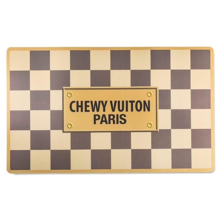 Chewy Vuiton Checker Underlag brun Chewy Vuiton 
